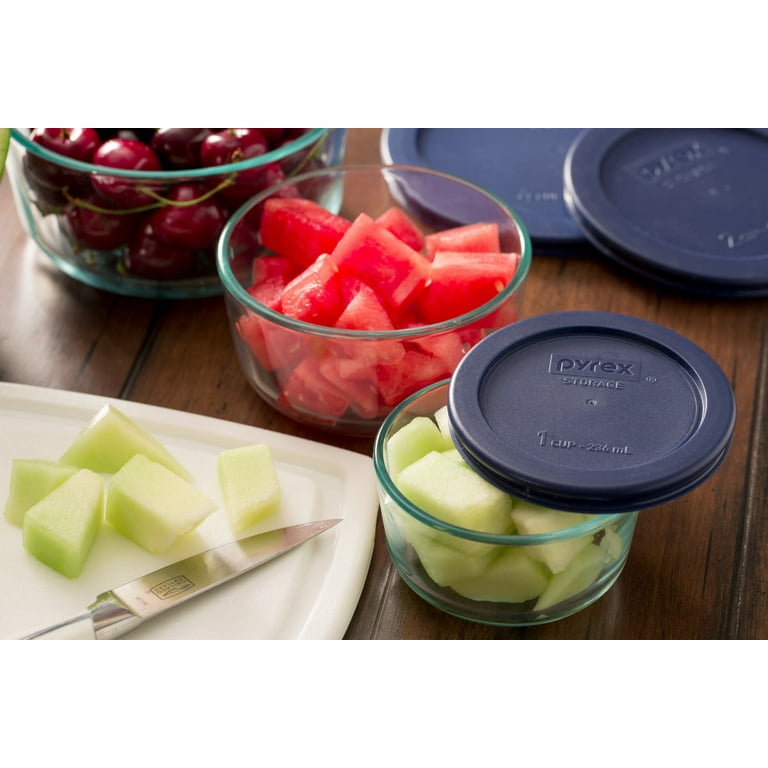 Pyrex Simply Store 2-Cup Glass Storage Container Set with Lids (6-Piece)