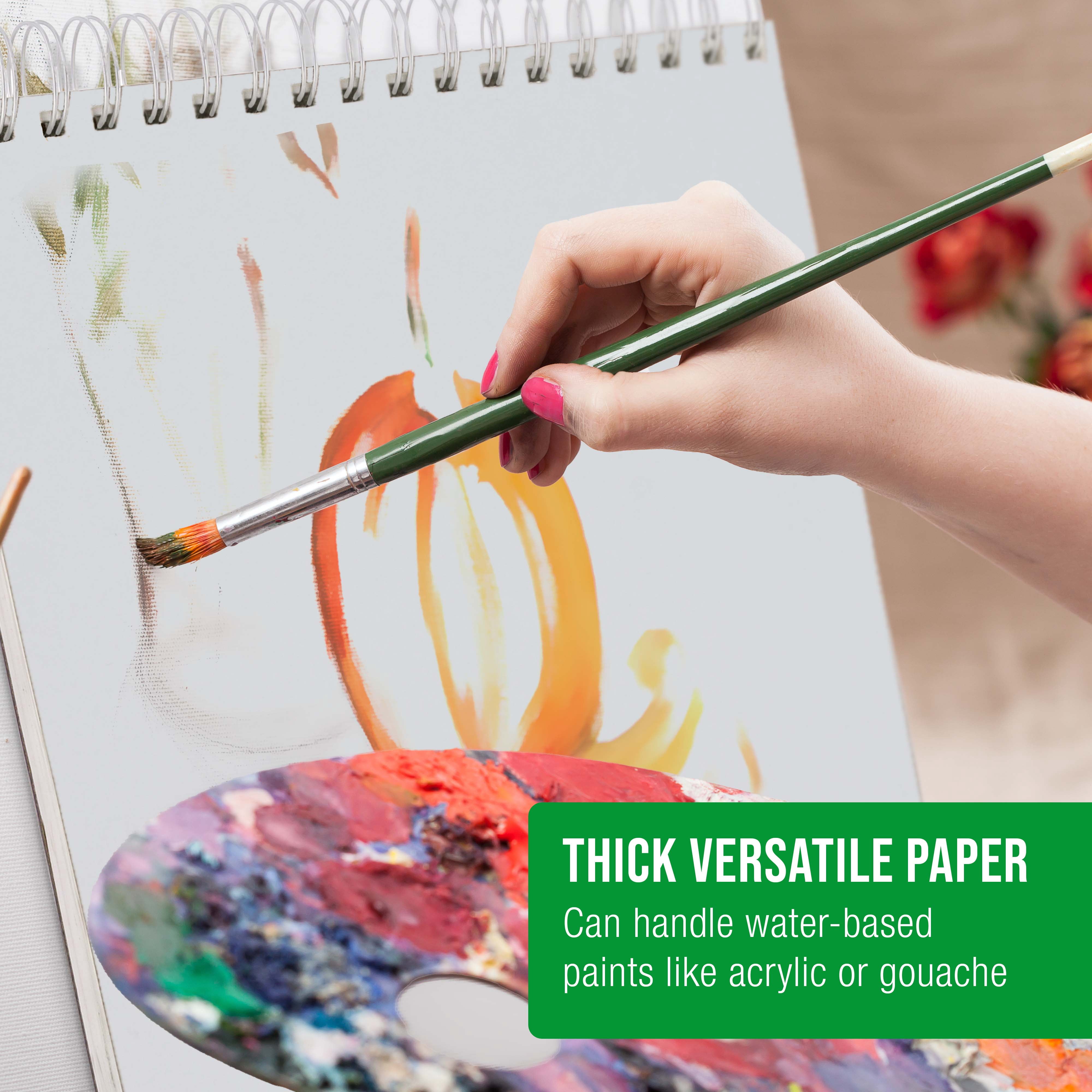 U.S. Art Supply 2 Packs of 11" x 14" Premium Extra Heavy-Weight Acrylic Painting Paper Pad 246lbs 12-Sheets