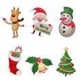 thumbnail image 1 of Paquete de 6 adornos navideños en forma de remolino, muñeco de nieve, Papá Noel, alce, campana, adornos colgantes en espiral para techo, suministros para fiesta de Navidad, decoración del hogar, 1 of 5
