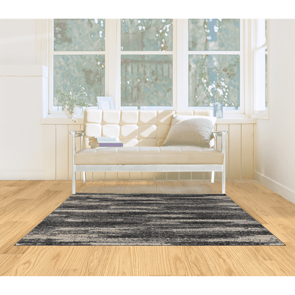 Mainstays Jasper Gray Abstract Indoor Area Rug, 9' x 12'