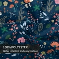 thumbnail image 6 of Spring Summer Floral Tablecloth Round 60 Inch Farmhouse Navy Blue Background Wildflower Round Tablecloth Polyester Washable Table Cover Table Cloth for Kitchen Dining Room Picnic Patio Party, 6 of 6