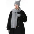 thumbnail image 1 of TINZ Foulard Tricotée d'Hiver et Cache-Oreilles Doublé Chaud avec Gants Texturés Doux Ensemble Foulard Femmes, 1 of 4