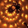 thumbnail image 6 of AZXY LED Spider Web String Lights Halloween Lights Decor, Halloween Decorations Indoor Outdoor Yard Party Door, Halloween Party Decorations for Home Window Lawn Holiday Decor, 6 of 7
