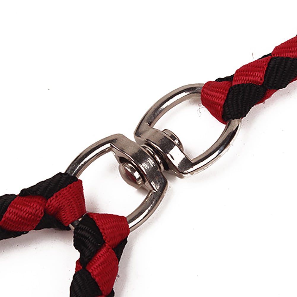 4.6 FT Double Dog Leash Coupler, Tandem Leash for Two Dogs, 360° Swivel Rotation Dual Strong Dog Leash Splitter, for Large Medium Strong Puppy Dogs Red