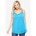 thumbnail image 5 of Woman Within Plus Size Lace-Trim V-Neck Tank, 5 of 5