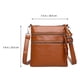 thumbnail image 4 of 1pc Retro PU Crossbody Bolsa Bolsa de hombro Cremallera Cross Body Body Body for Girl (Brown), 4 of 6