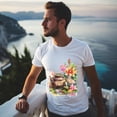 thumbnail image 5 of Men's Graphic TeeFlowers Letter Print T-Shirts Round Neck Short Sleeves Sizes XS-5XL Summer Daily Casual Tops, 5 of 5