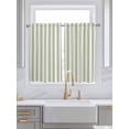 thumbnail image 2 of Kitchen Curtains 54 Inches length, Sage Green Striped Window Treatment Curtain Drapes, Modern Farmhouse Sage Green White Stripes Thermal Insulated Drapes for Basement Hotel RV, 42"x54", 2 Panels, 2 of 7
