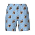 thumbnail image 4 of Lsque Mens Swim Trunks Brown French Bulldog Pattern - Bathing Suit Compression Liner - Beach Swim Shorts Swimwear - (S-3XL) - Stretch Quick Dry -Large, 4 of 9
