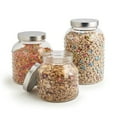 thumbnail image 6 of Mason Craft & More 3 Piece Hobnail Glass Canister Set with Airtight Stainless Steel Lids, 6 of 8
