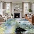 thumbnail image 2 of Flowerbed Cabin Large Area Rugs 6x9 ft Watercolor Spring Field Colored Floral Washable Rug Non Slip Indoor Carpet Absorbent Floor Mat for Living Room Bedroom Dining Room, 2 of 9