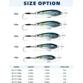 thumbnail image 2 of BLUEWING Fishing Lures Saltwater Fishing Lures Vertical Jigs for Saltwater Fish, Slow Fall Pitch Fishing Lures with Hook, 300g Blue, 2 of 7