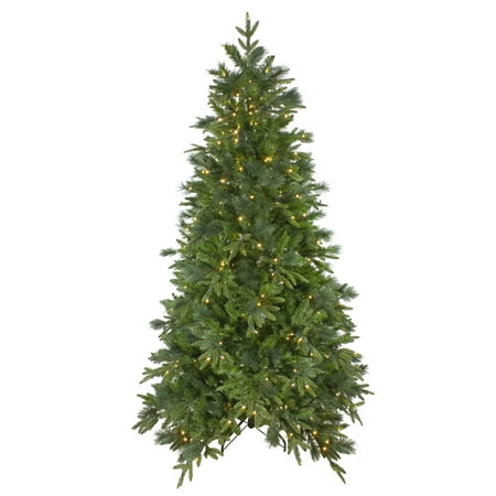 6.5' Pre-Lit Rosemary Emerald Angel Pine Artificial Christmas Tree ...