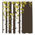 thumbnail image 3 of Ambesonne Abstract Shower Curtain, Silhouette of Tree, 69"Wx70"L, Brown Green and White, 3 of 3