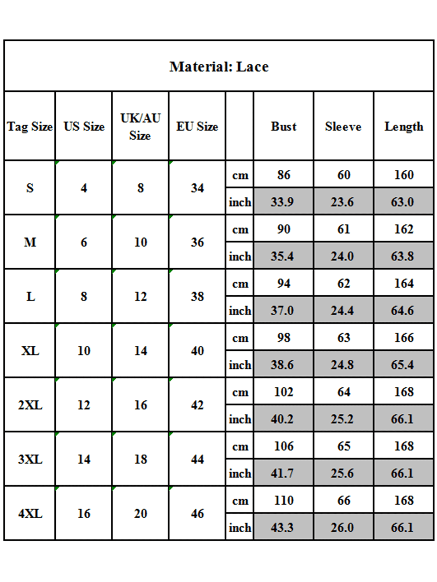 Ocp Uniform Size Chart