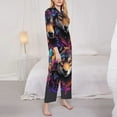 thumbnail image 3 of Sikiie Colorful Wolf Head Women's Long-Sleeve Shirt and Full-Length Bottom Pajama Set (s-xxl)-X-Large, 3 of 7
