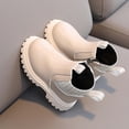 thumbnail image 4 of Eltusu Girls Booties, Casual Spring Winter No Slip Windproof Ankle Boots Beige Size 9.5 Little Kids, 4 of 6