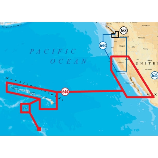 Map Of California To Hawaii Navionics Platinum Plus Baja California And Hawaii Marine Map - Walmart.com