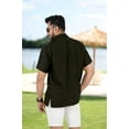 thumbnail image 5 of HAPPY BAY Men's Hawaiian Shirts Short Sleeve Button Down Shirt Men's Party Shirts Casual Holiday Summer Tropical Island Shirts for Men Funny XL Plain, Black, 5 of 5