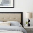 thumbnail image 6 of Tufted Headboard, Full Size, Fabric, Metal Steel, Black Beige, Modern Contemporary Urban Design, Bedroom Master Guest Suite, 6 of 6