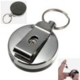 thumbnail image 1 of Keychain Card Badge Holder Anti-theft Elastic Rope Retractable Belt Clip Pull Key Ring for Gifts, 1 of 6