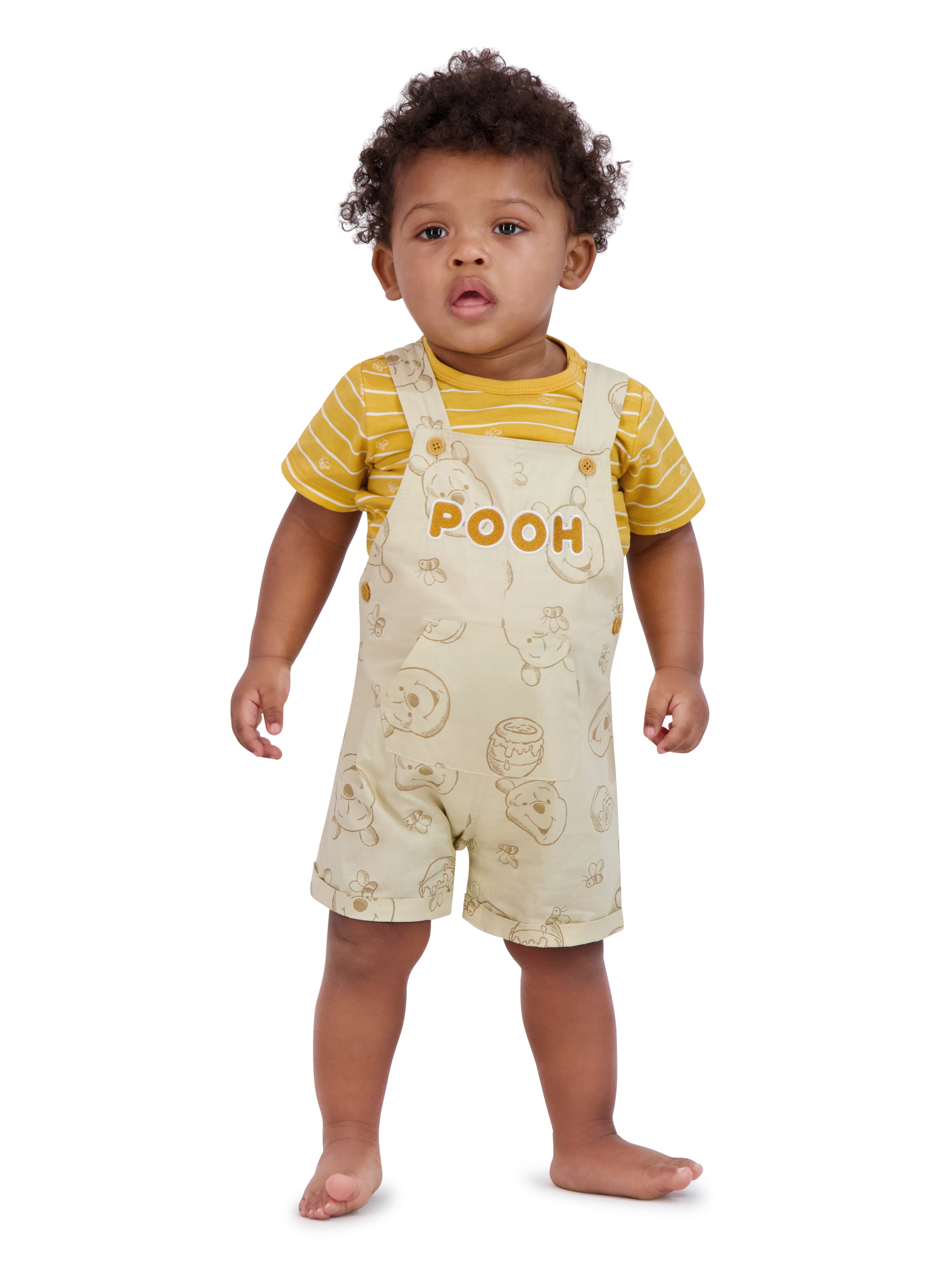 Winnie The Pooh Baby Boy Shortall Set, Sizes 0/3 Months-24 Months