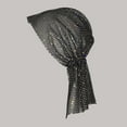 thumbnail image 2 of CYSFASHION Turban for Men Tie Headband Lightweight Hair Tie Cozy Satin Bonnet for Sleeping Head Band Black, 2 of 8