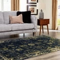 thumbnail image 4 of Unique Loom Sofia Collection Area Rug - Casino (2' 2" x 3' 1" Rectangle Navy Blue/Yellow), 4 of 11