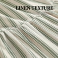 thumbnail image 3 of Shower Curtain with Ruffle Hem Linen Shower Curtains for Bathroom Country Vintage Rustic Natural Fabric, Green Stripe 72" W x 72" L, 3 of 6