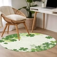 thumbnail image 4 of Round Rug 3.3Ft Washable Non-Slip, St. Patrick's Day Circle Area Rugs for Living Room Bedroom, Green Lucky Shamrock Spring Country Indoor Floor Mats Carpet Runner for Home Decor Aesthetic, 4 of 8