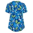 thumbnail image 2 of Pntutb Blusa de manga corta con cuello en V para mujer Uniforme de trabajo Blusa con estampado de dibujos animados Pntutb Pntutb-1603, 2 of 3