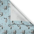thumbnail image 3 of Ambesonne Swan Kitchen Curtains, Dark Swans on Pale Blue, 55"x39", Grey Pale Blue Red, 3 of 3
