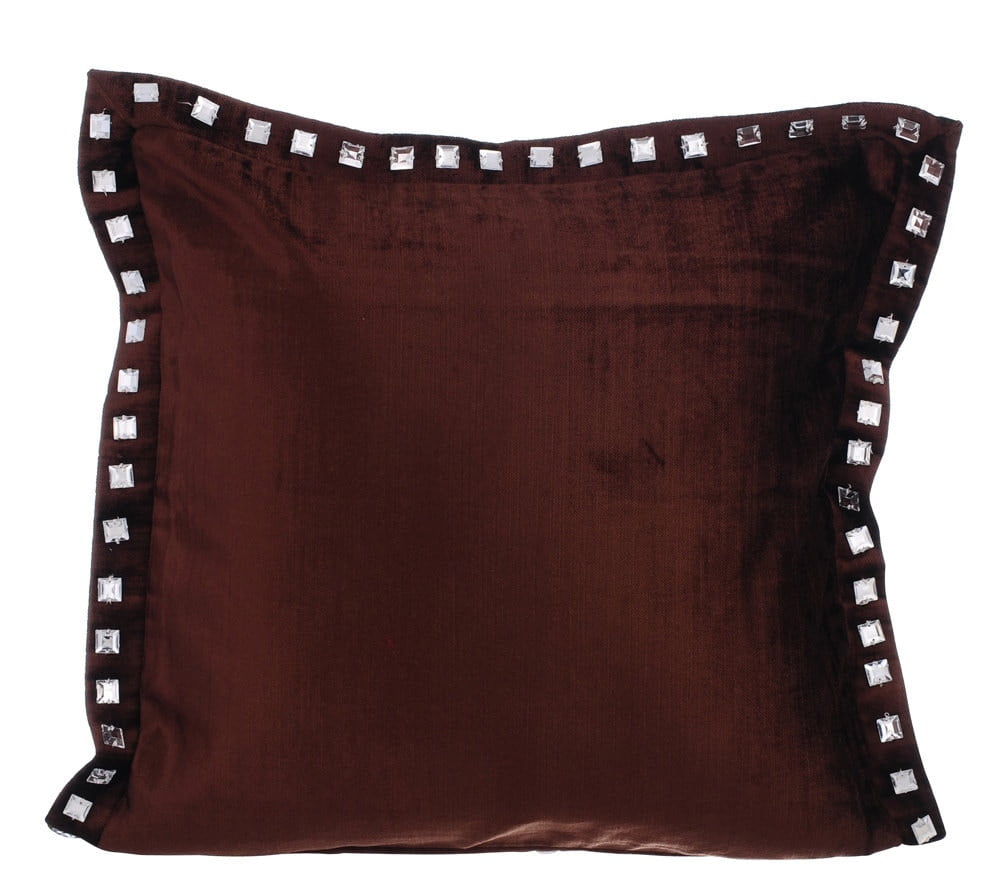 Custom Pillow Case, Chocolate Brown 12x12 inch (30x30 cm) Decorative