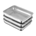 thumbnail image 3 of 3 piezas Contenedores de alimentos Bento Lorzonal de acero inoxidable, caja de almacenamiento de 2400 ml apilable para viajes refrigerador de cocina, 3 of 8