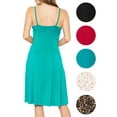 thumbnail image 2 of Stretch Is Comfort Women's Tank Camisole Flowy Midi Dress Turquoise 5X, 2 of 3
