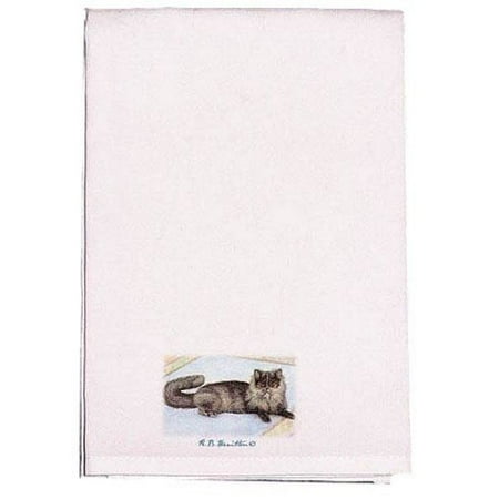 Betsy Drake Interiors Pets Cat on Rug Hand Towel (Set of 2)