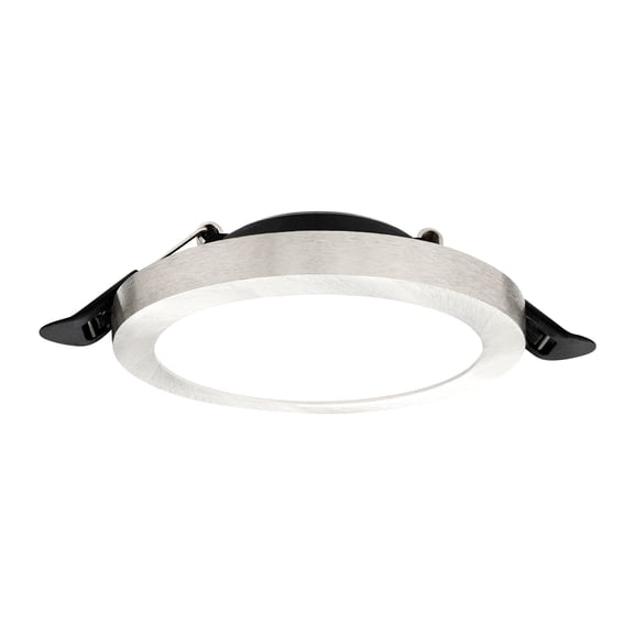 Estevez luminario LED empotrable FLAT DECO CCT, 6 Watts, 3 temperaturas, regulable, níquel