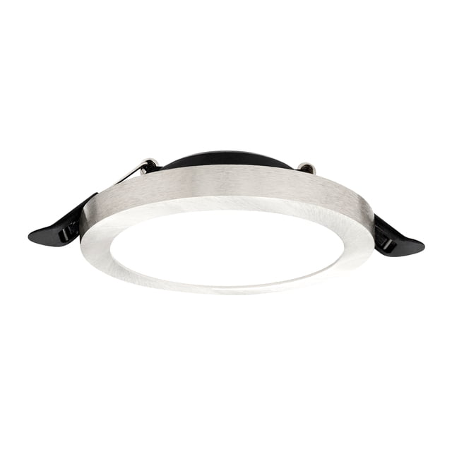 Estevez luminario LED empotrable FLAT DECO CCT, 6 Watts, 3 temperaturas, regulable, níquel