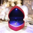 thumbnail image 4 of LED Light Pendant Box,Large Space Heart Shaped Design Luxurious Design Necklace Display Case Lightweight Pendant Box For Bracelets And Necklaces, 4 of 8