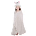thumbnail image 1 of Cartoon Hooded Baby Towel Unisex, Premium Soft Swimming Bathrobe Large Washcloth 31.5" X 53", Fits 0-9T - Zebra, 1 of 4