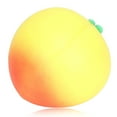thumbnail image 3 of Pelota elástica para apretar de melocotón, juguete antiestrés de fruta para mujeres, hombres y niños, color amarillo, 3 of 14