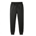 thumbnail image 2 of jsaierl Men's Sweatpants Sherpa Lined Sweatpants Winter Warm Pants Lounge Drawstring Pants with Pockets, 2 of 9