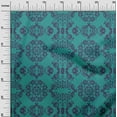 thumbnail image 3 of oneOone Cotton Poplin Dark Teal Green Fabric Asian Block Sewing Material Print Fabric By The Yard 42 Inch Wide, 3 of 4