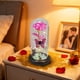 thumbnail image 4 of Adorno de luz nocturna con flores y rosas conservadas | Decoración LED de lámina de oro | Plástico acrílico | 22cm | Rojo, Dorado, Morado, Azul, Rosa | Acento de regalo para el hogar | Ambiente, 4 of 6