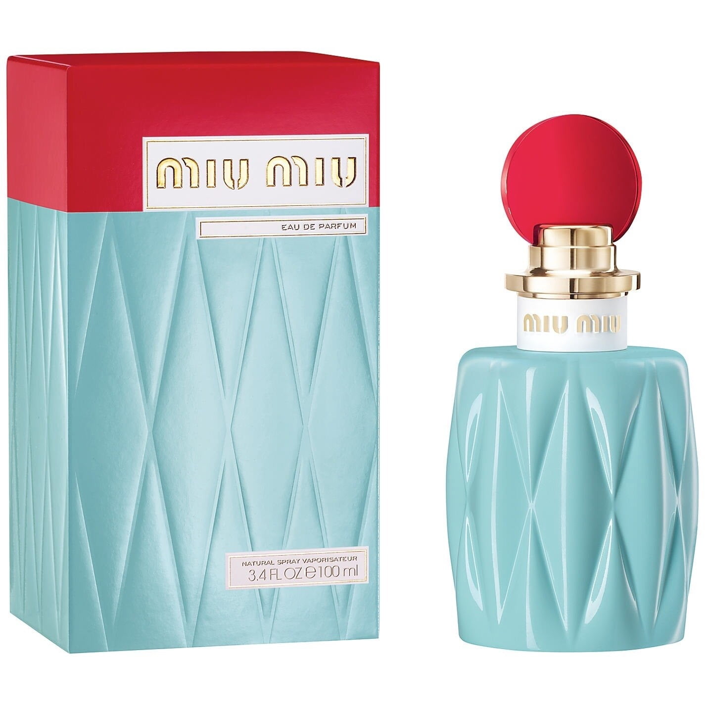 Miu Miu Eau de Parfum for Women -3.4 Oz, Floral with Lily Jasmine