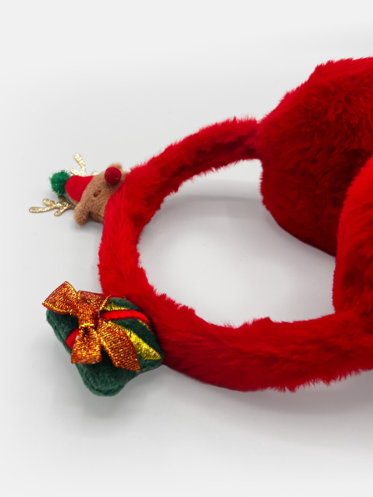 Holiday Time Women's 3D Present Reindeer, Red