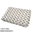 thumbnail image 5 of Christmas Floor Pillow Lounger Cover, Holly Berries Mistletoe Fruit Pattern Seasonal of Peace Theme Print, Nap Mat Printed Fabric Case for 5 Pillows, 88" x 27", Red Green White, by Ambesonne, 5 of 5