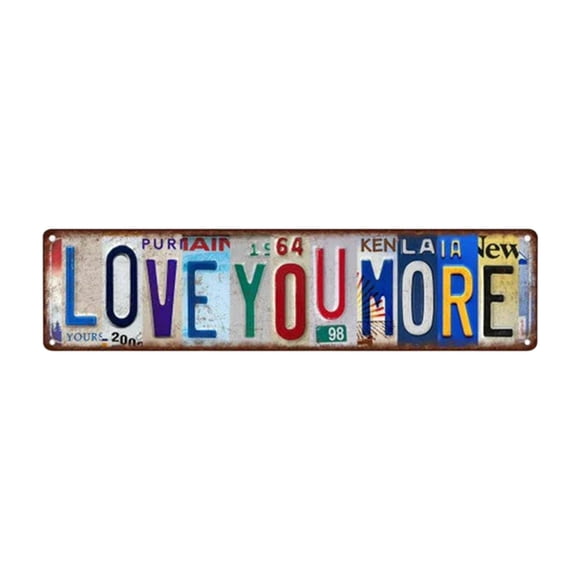 Love You More Wall Decor Street Signs Home Bar Coffee Metal Tin Signs 16 X 4 Inches