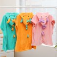 thumbnail image 1 of Toalla de baño para niños con diseño de dinosaurio pequeño, bonita y suave, absorbente, bata de baño para bebé, capa con capucha, 1 of 5