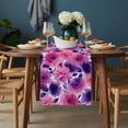 thumbnail image 2 of Watercolor Floral Table Runner - 90 Inch Long, Kitchen Dining Table Runner Dresser Scarves, Spring Flowers Botanical Vintage Farmhouse Decor for Coffee Tables Wedding Party Banquet, 2 of 8